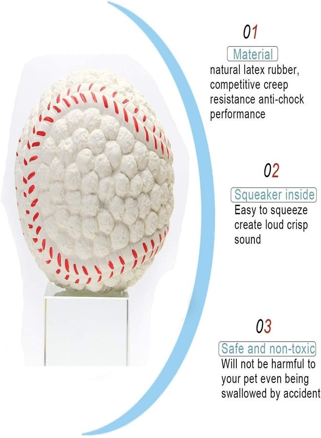 Pups&Pets Latex Squeaky Baseball Toy for Dog, Puppies & Kittens (Medium) - Image 4